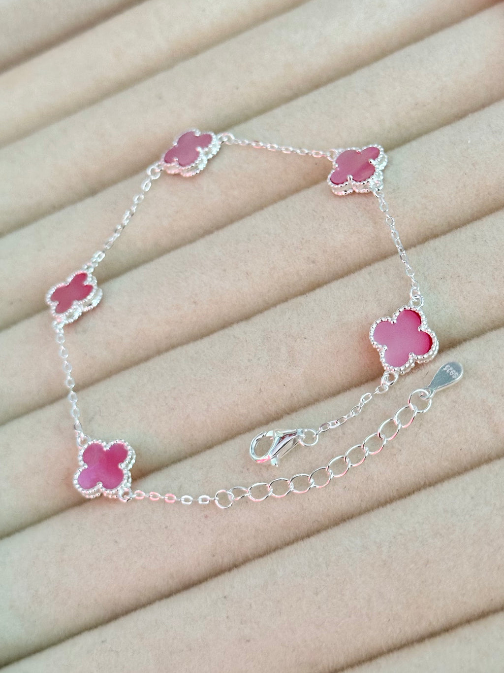 Pulsera Mini Tréboles Rosa