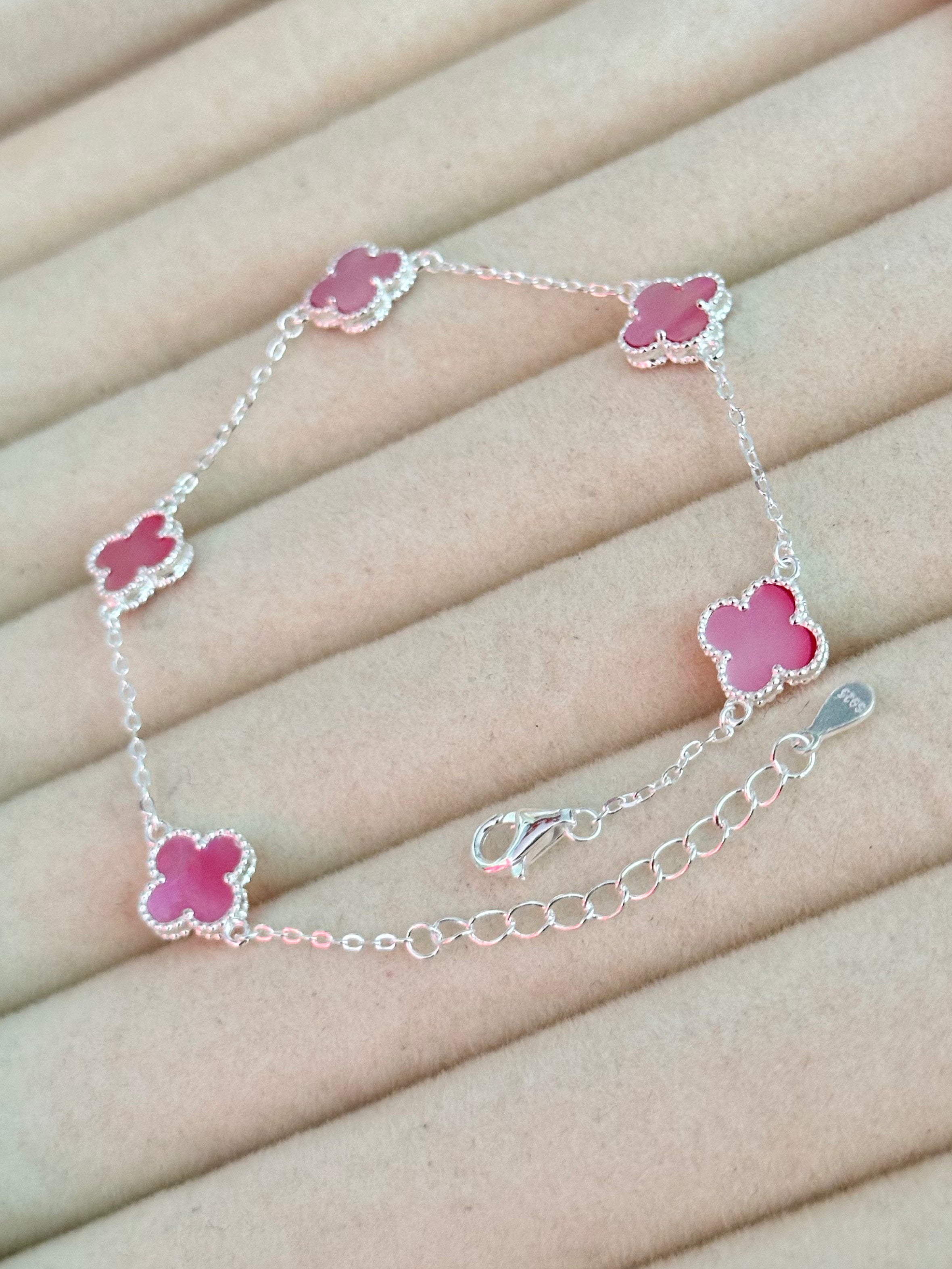 Pulsera Mini Tréboles Rosa