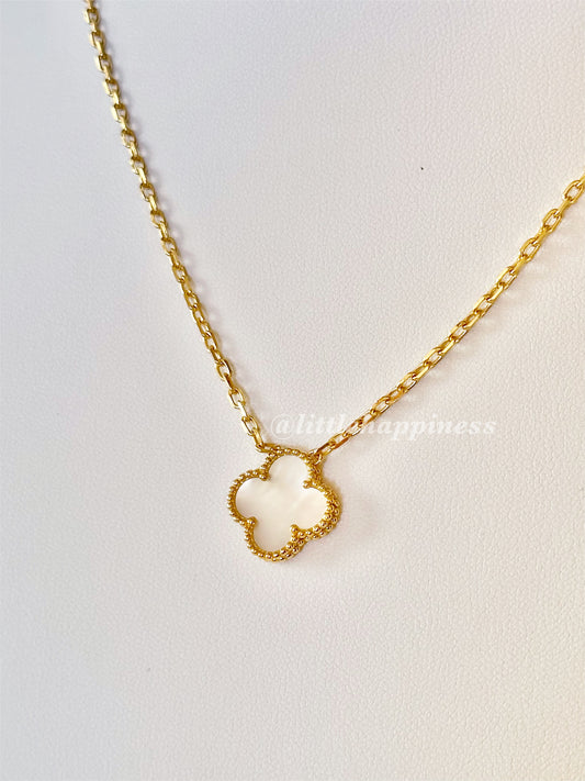 Collar 1 Trébol Blanco