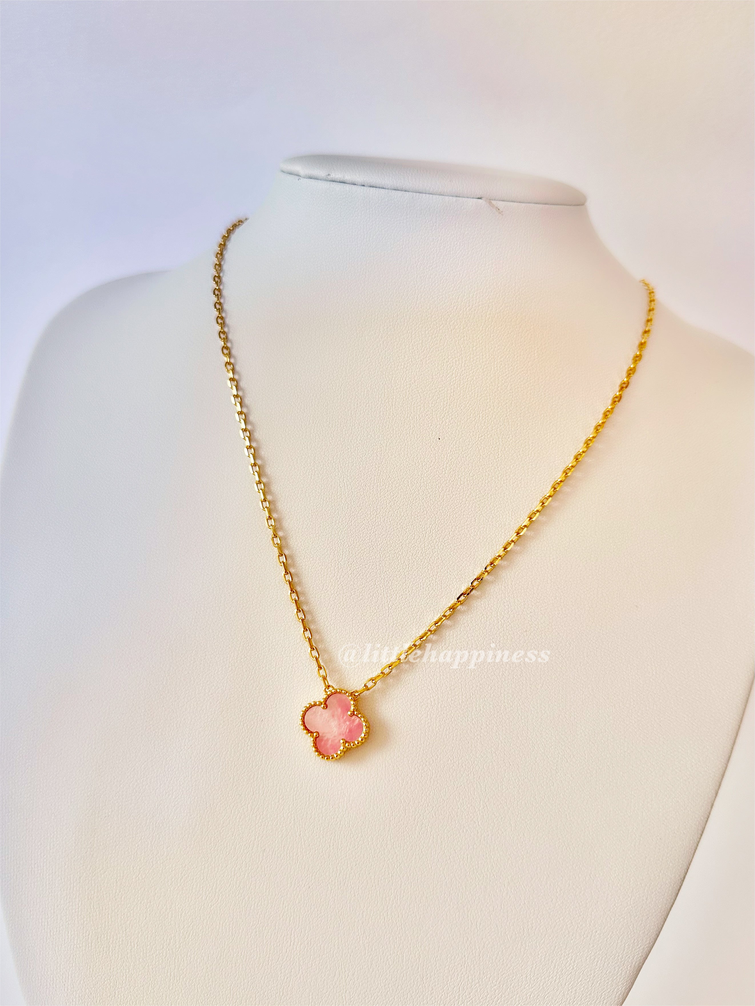 Collar 1 Trébol Rosa