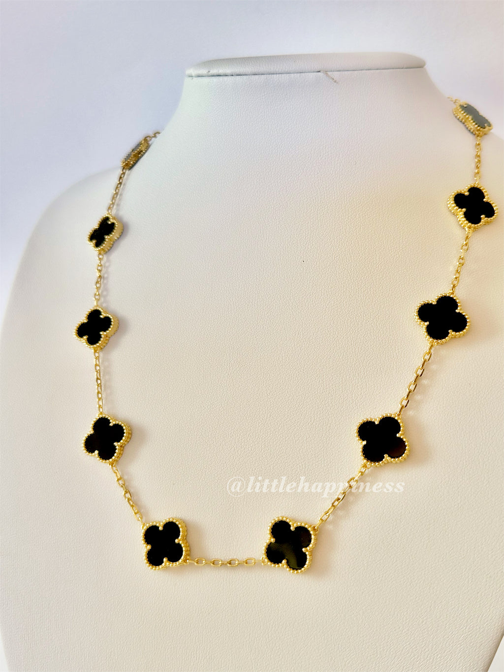 Collar 10 Tréboles Negro