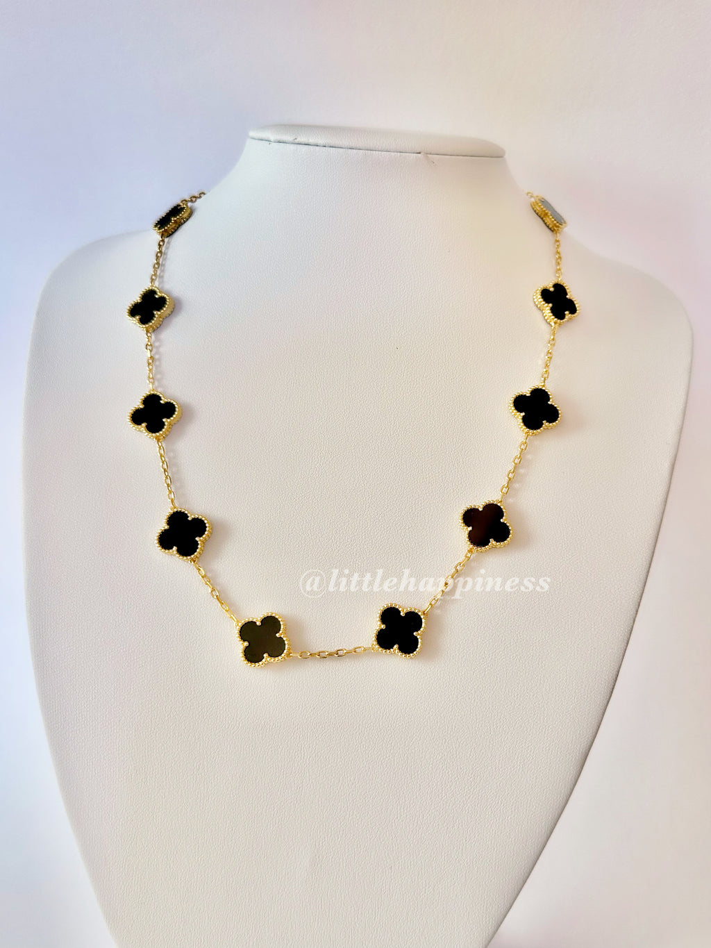 Collar 10 Tréboles Negro