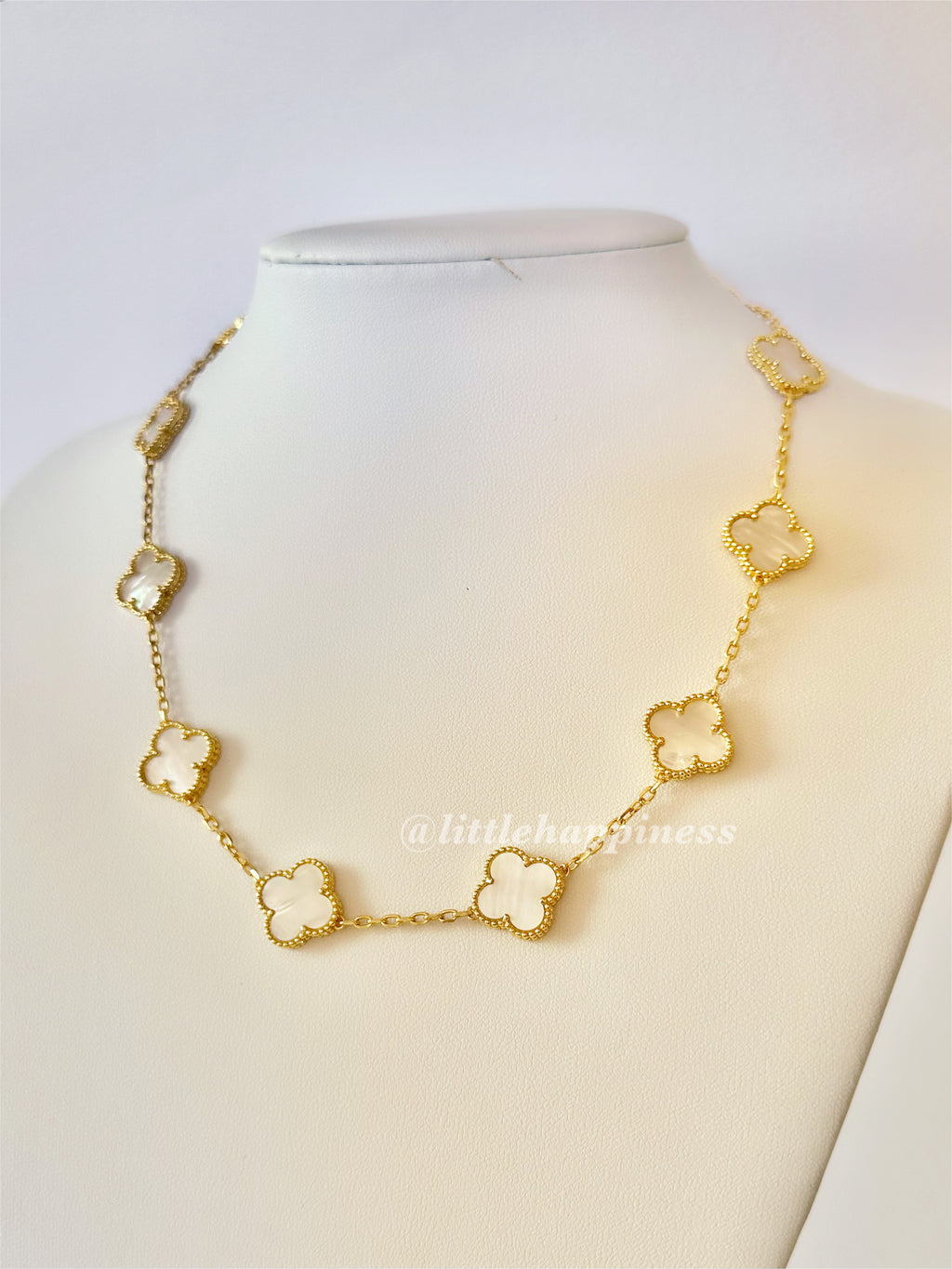 Collar 10 Tréboles Blanco