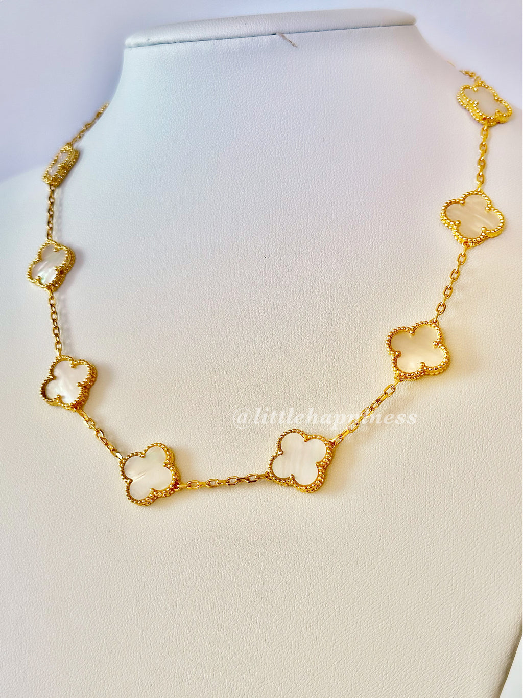 Collar 10 Tréboles Blanco