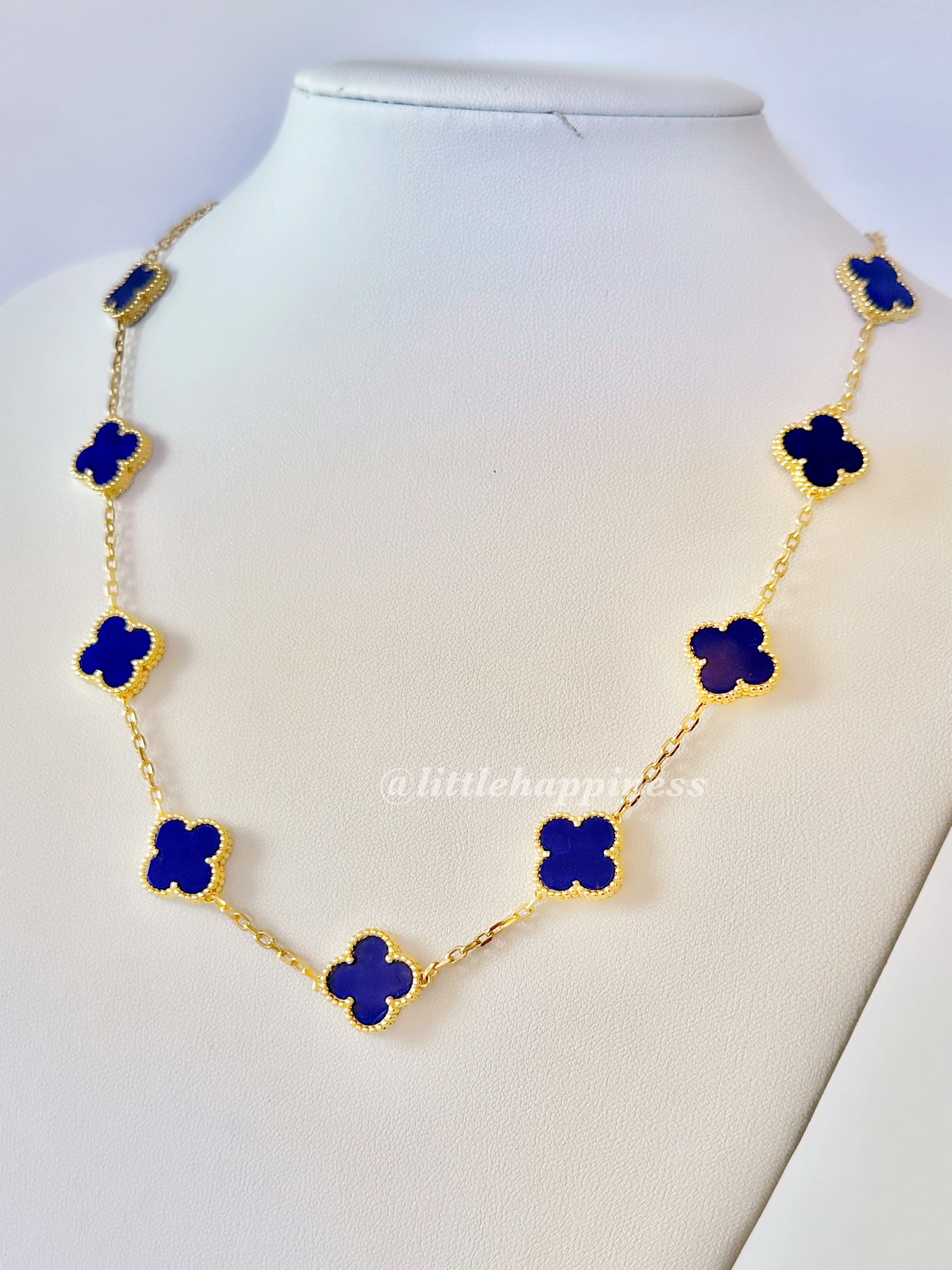 Collar 10 Tréboles Azul