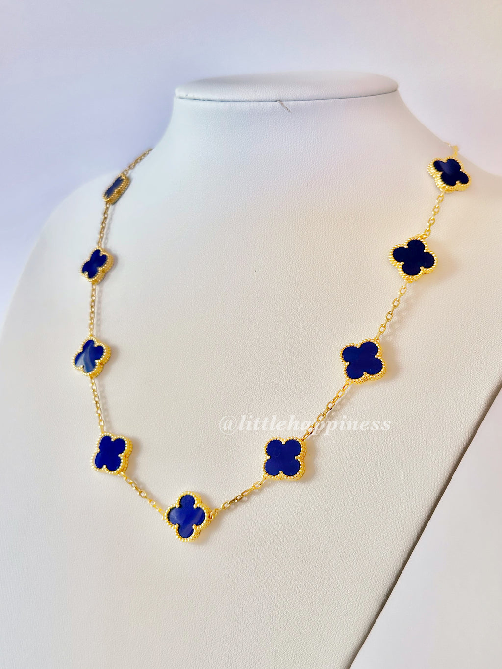Collar 10 Tréboles Azul