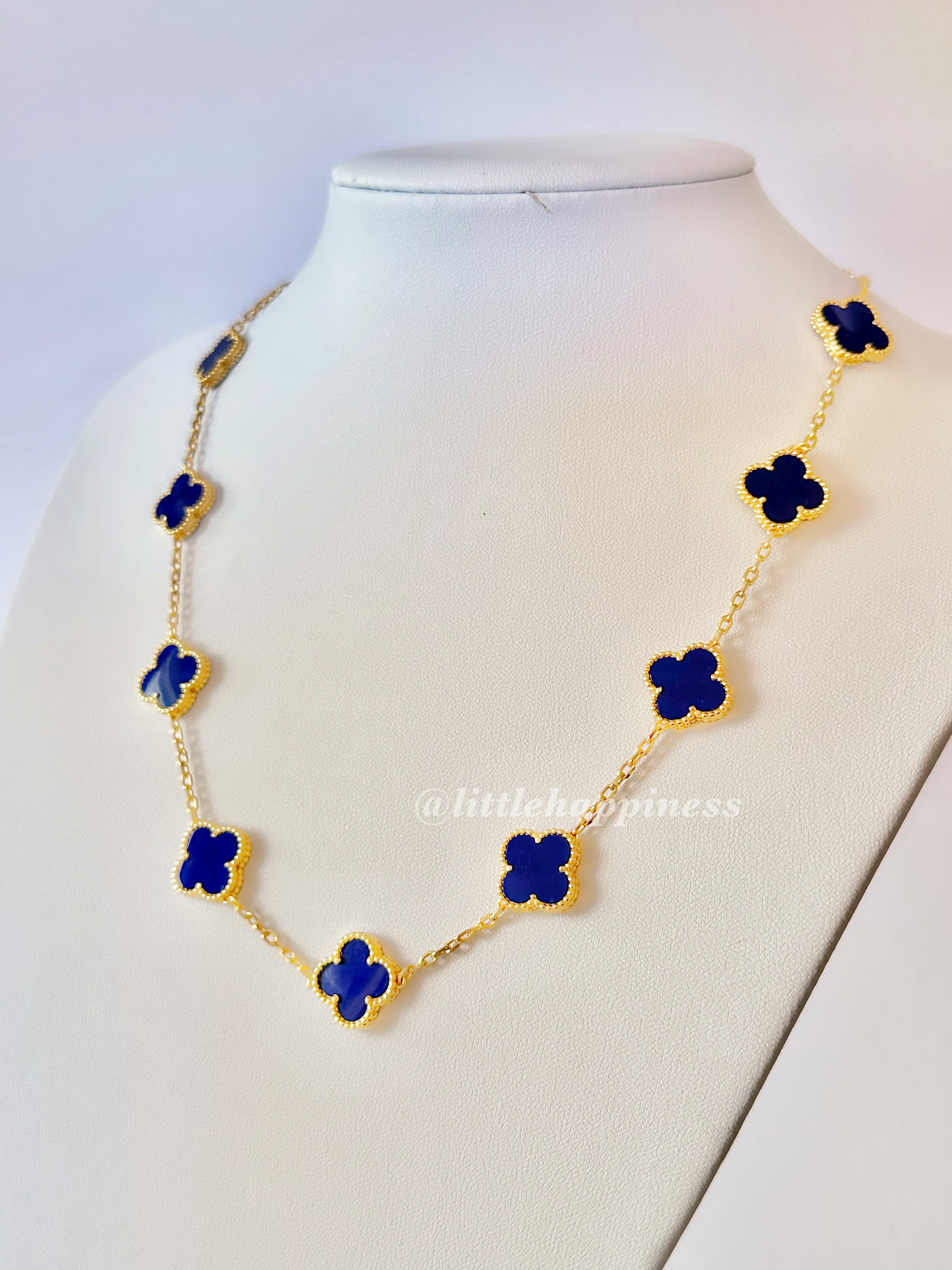 Collar 10 Tréboles Azul