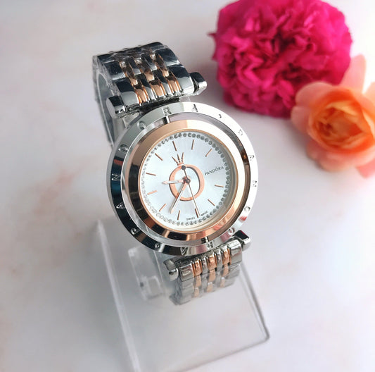 Reloj Pandora Dos Tonos Rose Gold y Plateado