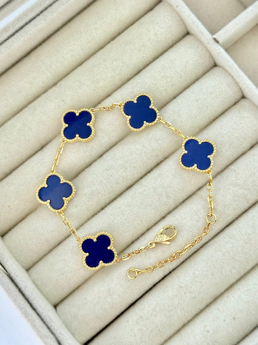 Pulsera Tréboles Azul