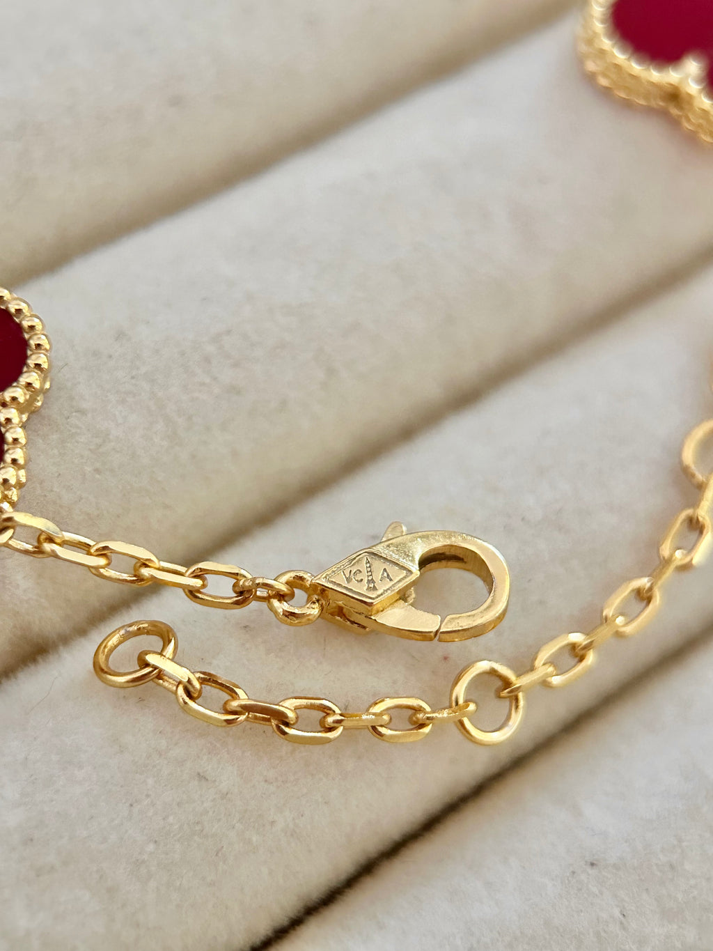 Pulsera Tréboles Rojos