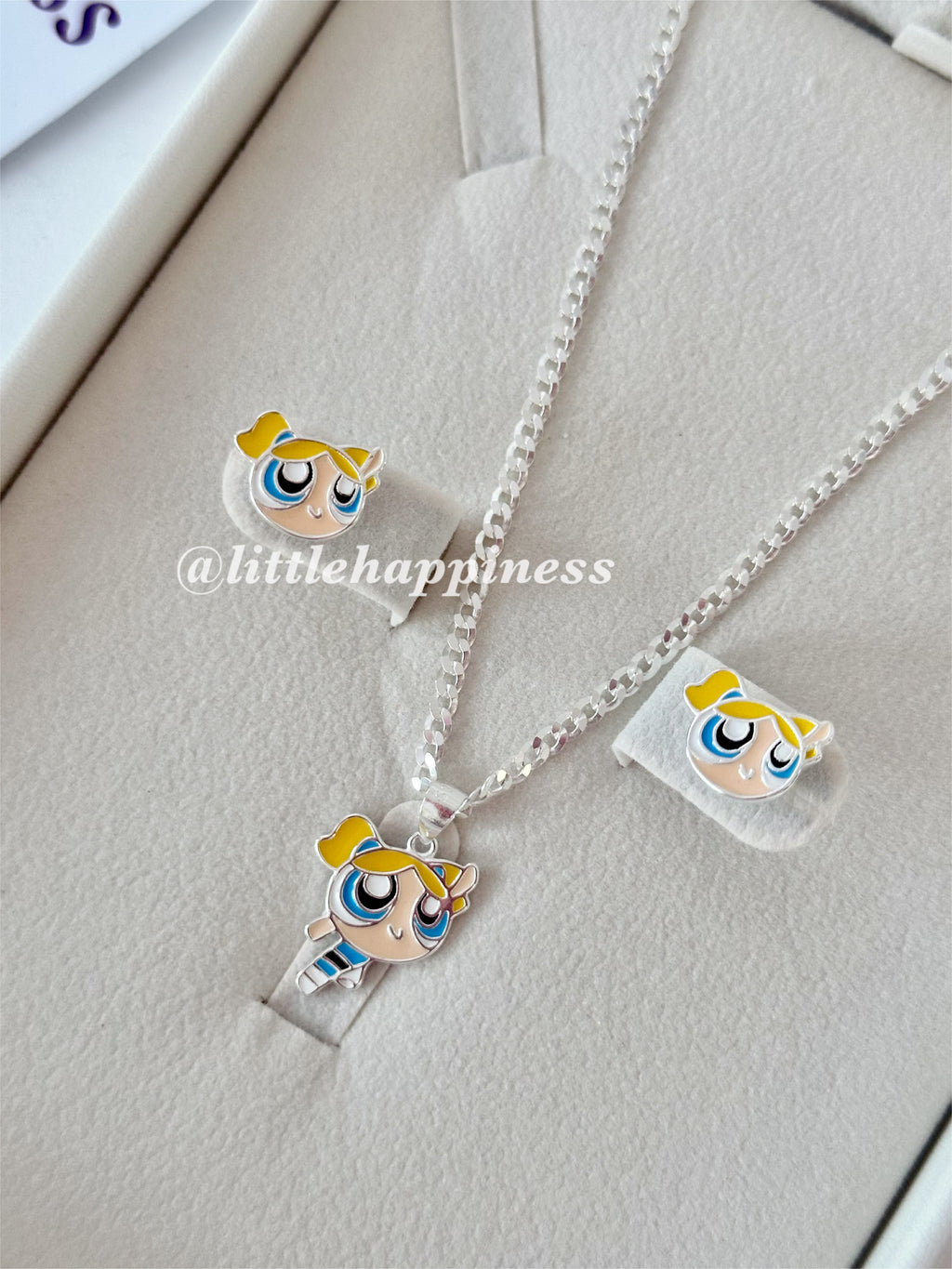 Conjunto Collar y aretes Burbuja, chicas superpoderosas