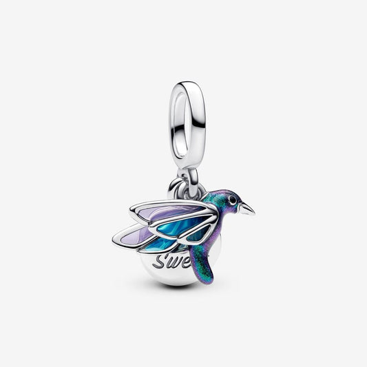 Charm Colgante Doble Colibrí