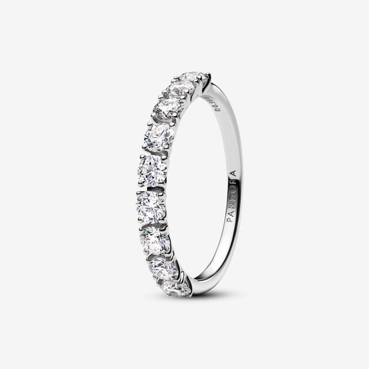 Anillo Banda De Media Eternidad Brillante