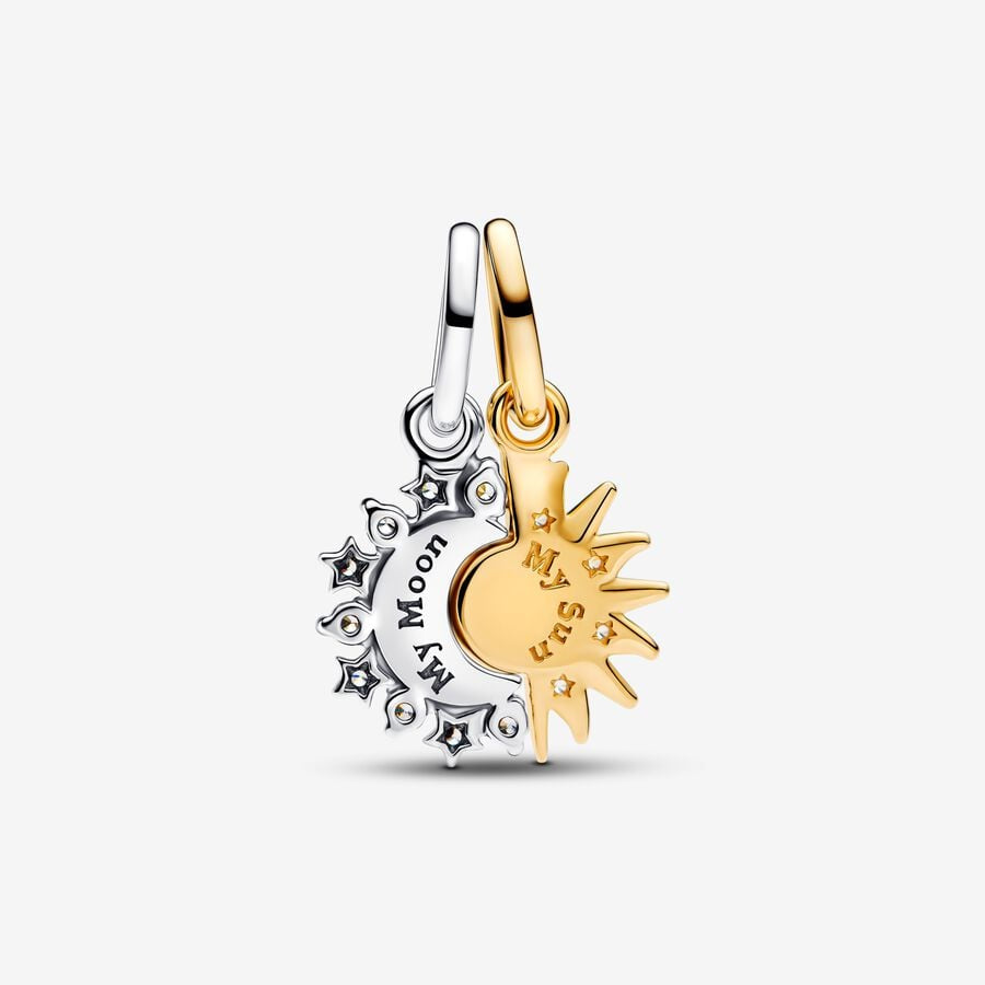 Charm Colgante Divisible Sol y Luna