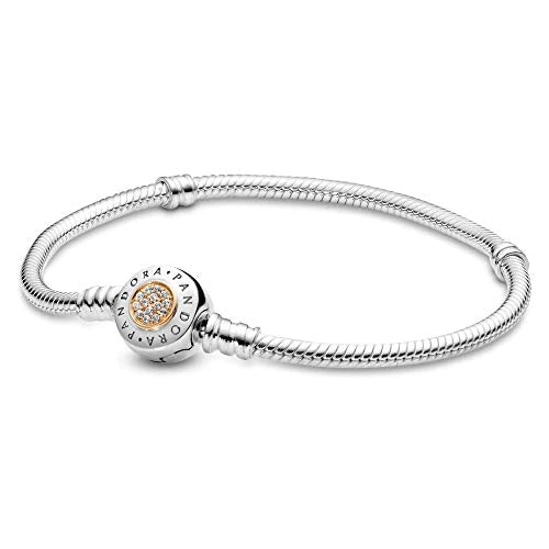 Pulsera con Cierre Logo Pandora Dos Tonos